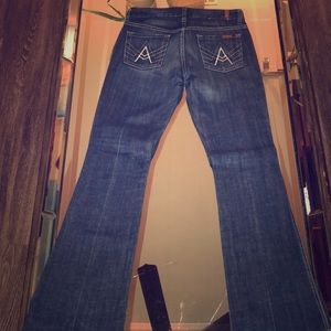 Seven for All Mankind dark wash flare denim